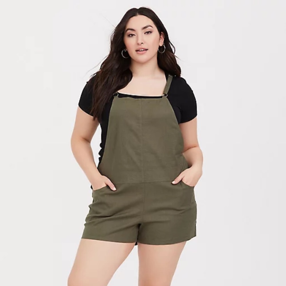Torrid olive Linen shortall